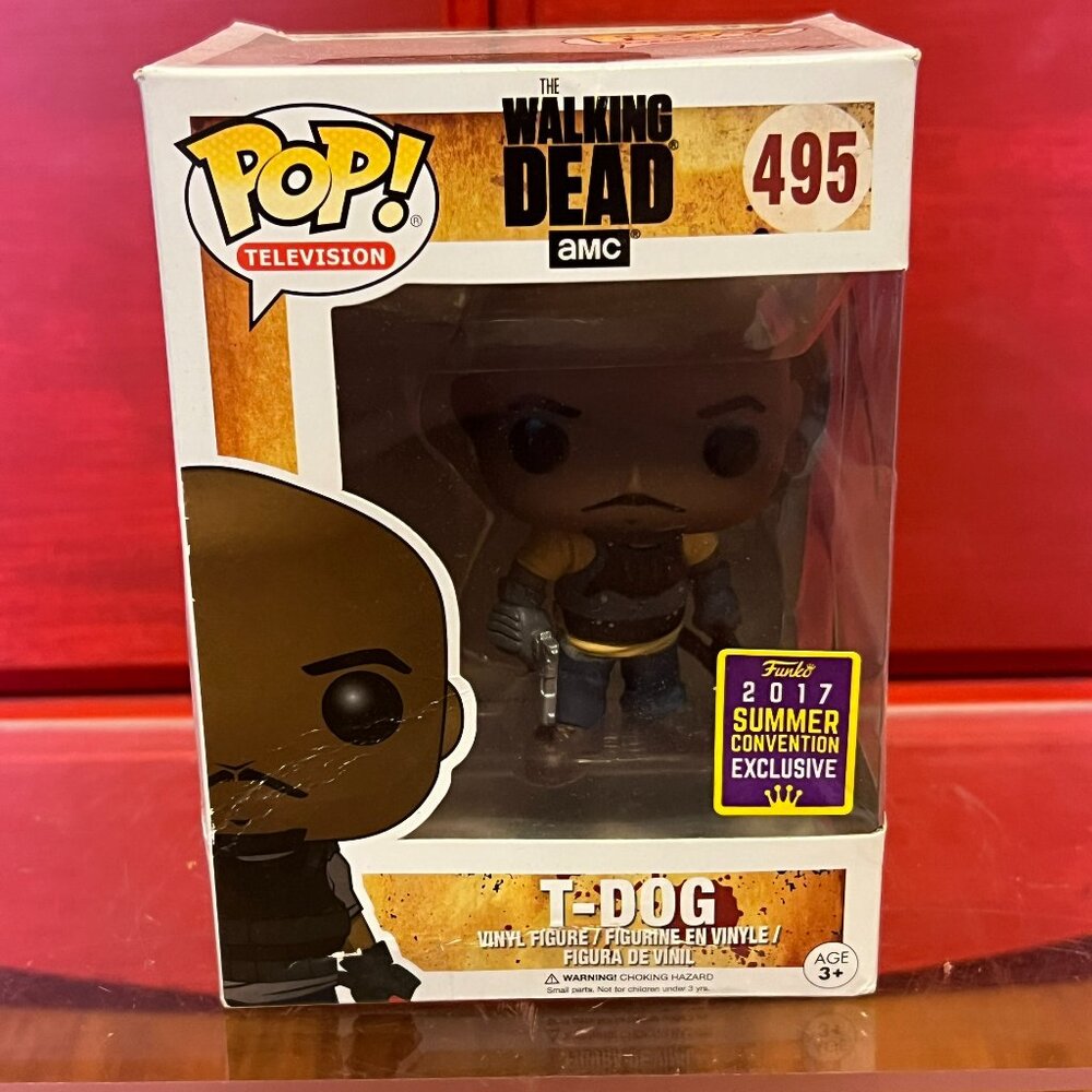 NIB Funko Walking Dead T-Dog vinyl figurine 495 2017 Convention Exclusive